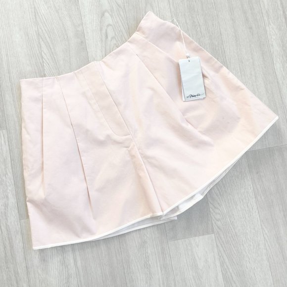 3.1 Phillip Lim Tailored Shorts Silk Trim Blush Size 0 NEW NWT - Picture 1 of 11
